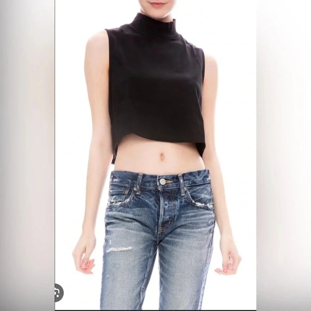 The Range REVOLVE Mock Neck Crop Top 
Size S